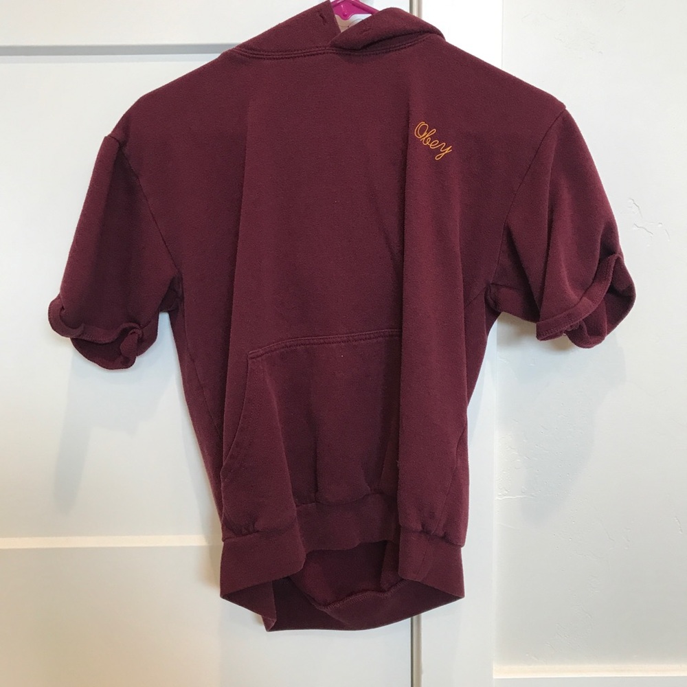 obey short sleeve hoodie